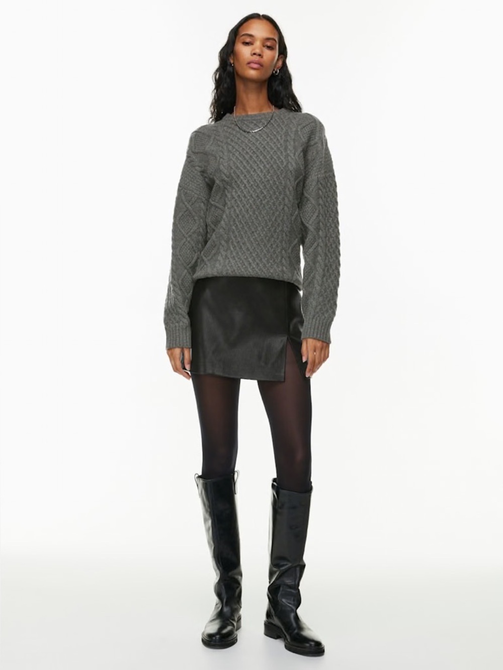 ARITZIA Sunday Best Black Tatiana Faux Vegan Leather Mini Skirt 6 Party Sexy